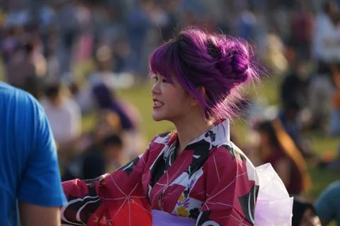 Bon Odori Dance Performance. Stock Photos