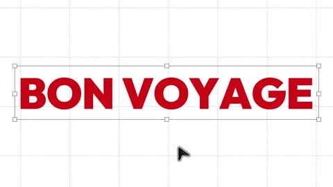 Bon Voyage typography dragging with mouse cursor on the white space, 4k Stock Footage 312140679