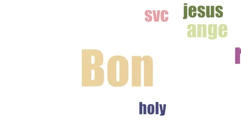 Bon Word Cloud Animated Isolated On White Stock Footage 103097767