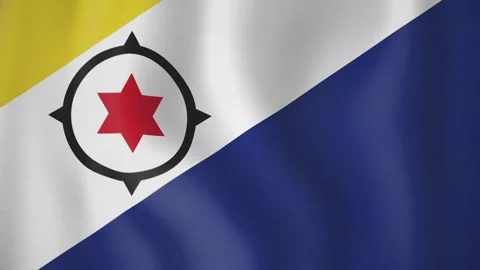 Bonaire animated flag. Seamless loop. 4K Stock Footage 145484494