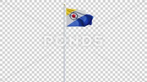 Bonaire flag, long shot, isolated with alpha channel Stock Photos