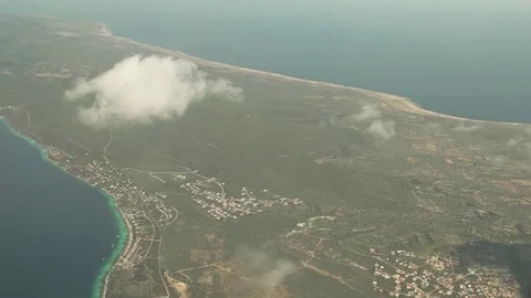 Bonaire from the sky Video stock 80222349