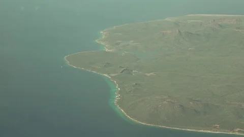 Bonaire from the sky Stock Footage 80222359