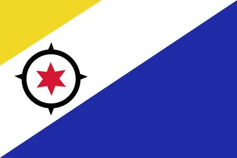 Bonaire waving flag pattern background. Realistic national flag design. Abs.. Stockillustratie
