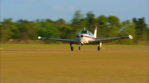 Bonanza A36 Take Off CU Stock Footage 85609786