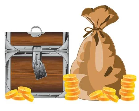 Bonanza with coin Stock Illustration