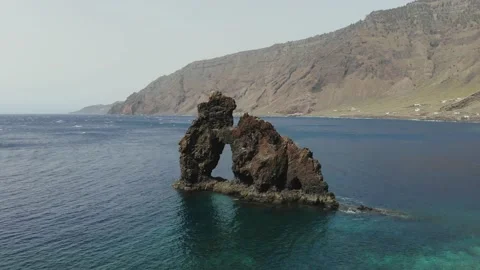 Bonanza Rock in El Hierro canary island. Stock Footage