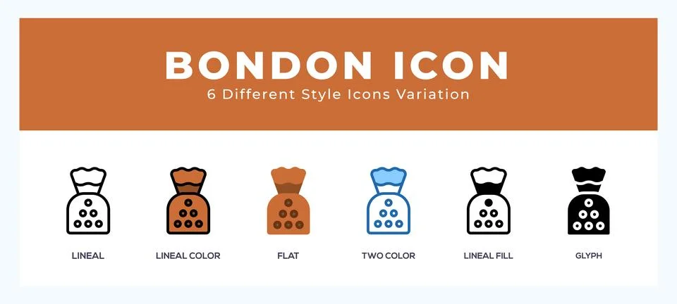 Bonbon icon set. Design elements for logo Stock Illustration