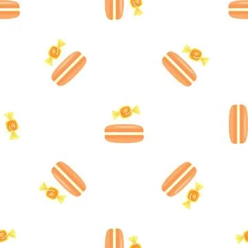 Bonbon macaroon pattern seamless vector イラスト素材