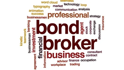 Bond broker animated word cloud. Kinetic typography. Stock Footage 113887720