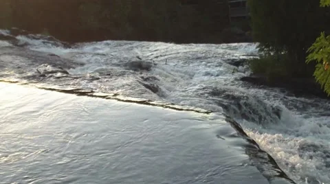 Bond Falls 08 Stock Footage 8660741