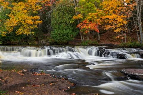 Bond Falls Flow Stock Photos