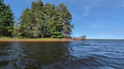 Bond Falls Flowage Landscape Stock-Footage 307645045