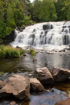 Bond Falls in Michigan's Upper Peninsula Stock Photos