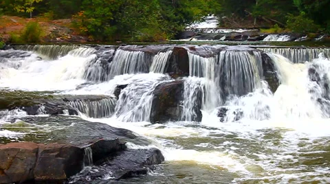 Bond Falls River Rapids Stock-Footage 40907462