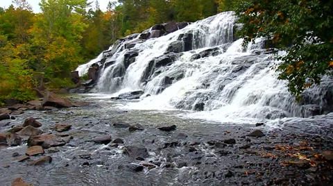 Bond Falls Scenic Area Video stock 40906739
