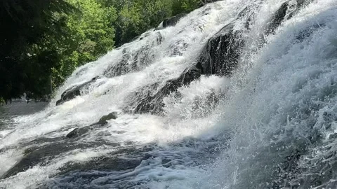 Bond Falls waterfall Stock Footage 157834763