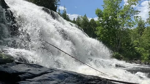 Bond Falls waterfall Stock Footage 157835027