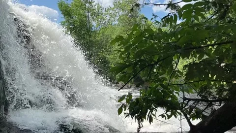 Bond Falls waterfall Stock Footage 157835048
