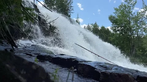 Bond Falls waterfall Stock Footage 157835065