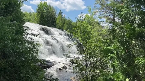 Bond Falls waterfall Stock Footage 157835123