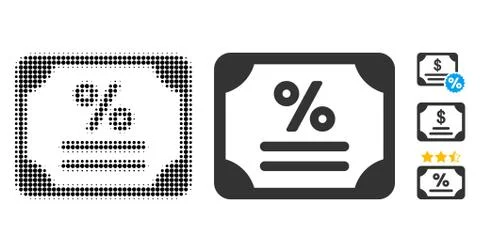 Bond Halftone and Solid Icon Stock Illustration