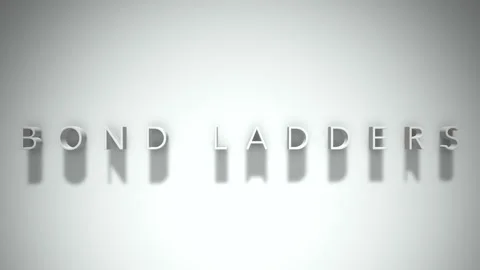 Bond ladders 3D title animation white text on a white background Stock Footage 299370685