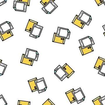 Bond paper list vector seamless pattern Stock Illustration