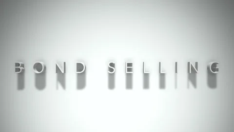 Bond selling 3D title animation white text on a white background Stock Footage 299748935