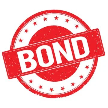BOND stamp sign red Stock Illustration
