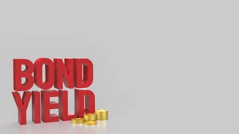 The Bond Yield and chart for Business concept 3d Rendering. Stock Illustration