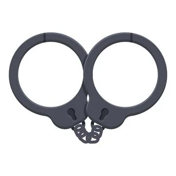 Bondage handcuff icon cartoon vector. Police crime Stock Illustration