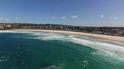Bondi Beach Drone Aerial Stock Footage 54527809