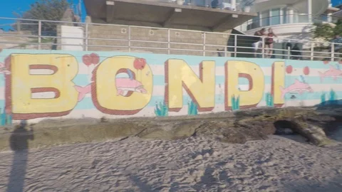 Bondi beach panorama Stock Footage 120799629