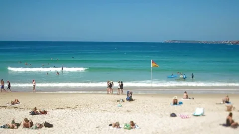 Bondi Beach Scene Stock Footage 74655110