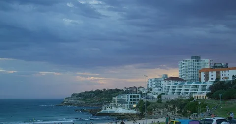 BONDI BEACH SUNSET 4K Stock Footage 125349228