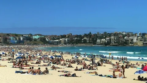 Bondi beach in sydney Stock Footage 93883160