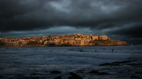 Bondi Beach Time Lapse Stock Footage 58232168