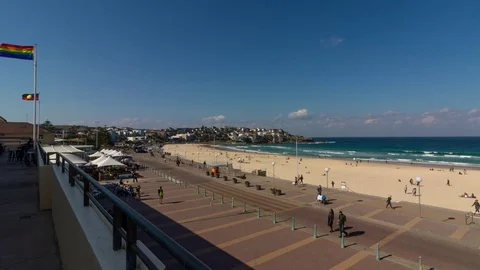 Bondi Beach Time lapse - May 2017 Stock Footage 75691137