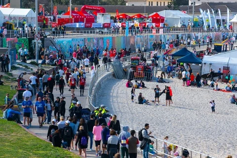 Bondi Beach Timelapse CU2 Stock Footage 105937321