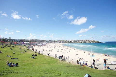 Bondi Beach Timelapse Wide Stock Footage 106124272