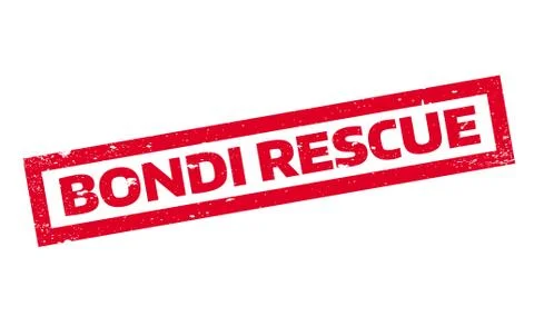 Bondi Rescue rubber stamp Stock Illustration