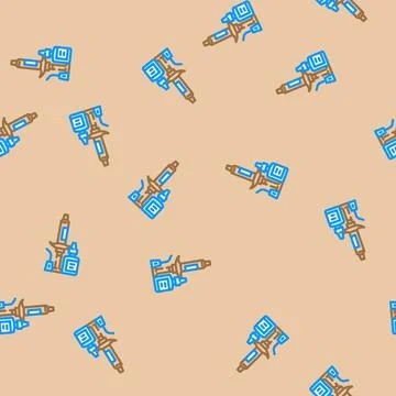 Bonding adhesive orthodontist vector seamless pattern Illustration