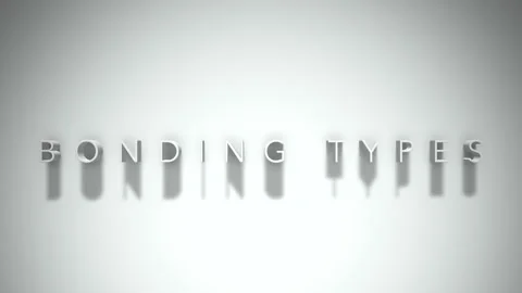 bonding types 3D title animation white t... | Stock Video | Pond5