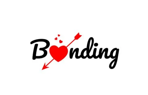 Bonding word text typography design logo icon Stock Illustration