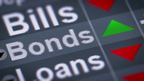 Bonds. Up. Looping. Video stock 70533769