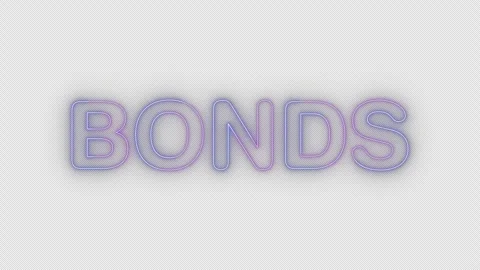 Bonds neon effects, text animation on transparent background Stock Footage 303499248