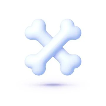 Bone 3d, great design for any purposes. Cartoon design template. Design icon イラスト素材