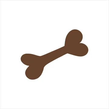 Bone. A bone for a dog. Vector icon, doodle illustration flat style. Stock Illustration