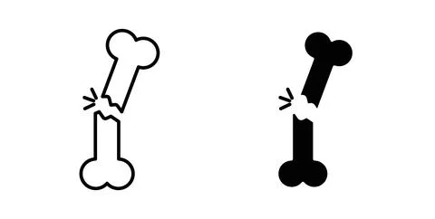 Bone break icon Illustration designs pack for Web Stock Illustration